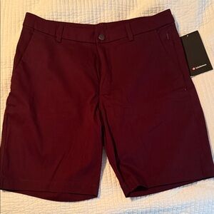 Lululemon Athletica Burgundy Flat Front Shorts